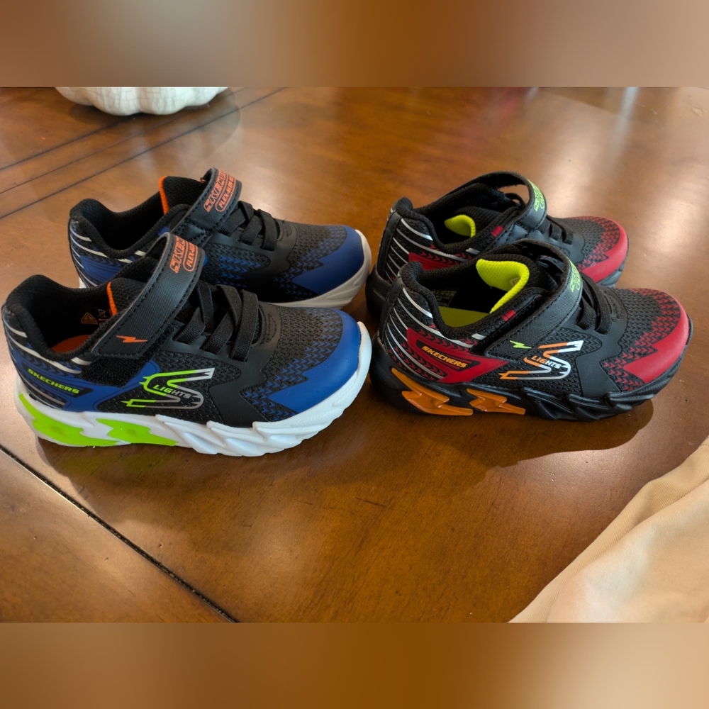 Kids' Light-Up Sneakers - Black, Blue, Red by Skechers